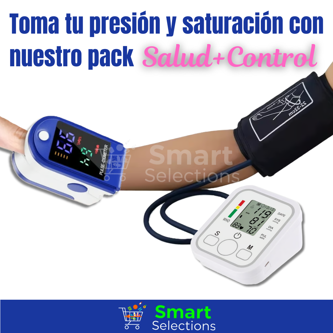 Pack SALUD+CONTROL con Tensiómetro y Oxímetro Digital