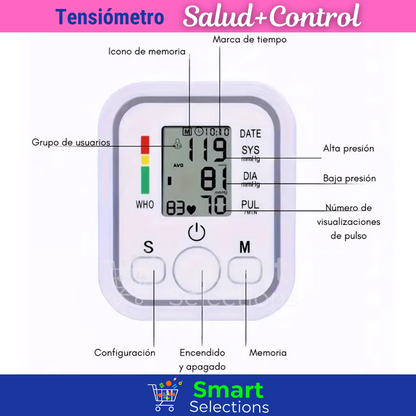 Pack SALUD+CONTROL con Tensiómetro y Oxímetro Digital